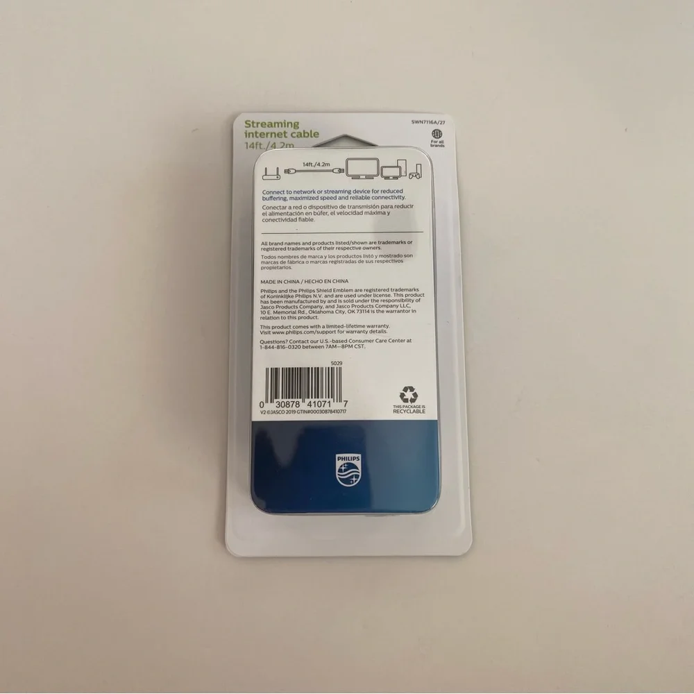 NWB PHILIPS Streaming Internet Cable Cat 6 Audio/Video Ethernet Elite